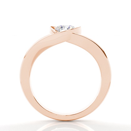 Rose Gold Solitaire Diamond Rings