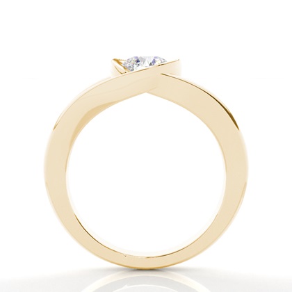 Yellow Gold Solitaire Diamond Rings 