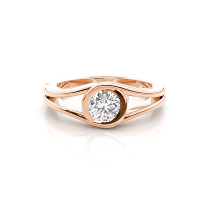 Rose Gold Solitaire Diamond Rings