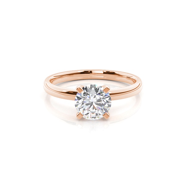 4 Prong Setting Plain Engagement Ring