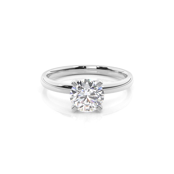 4 Prong Setting Plain Engagement Ring
