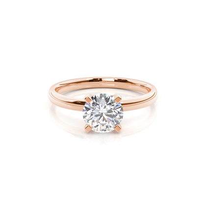 Rose Gold Solitaire Diamond Rings