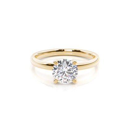 Yellow Gold Solitaire Diamond Rings