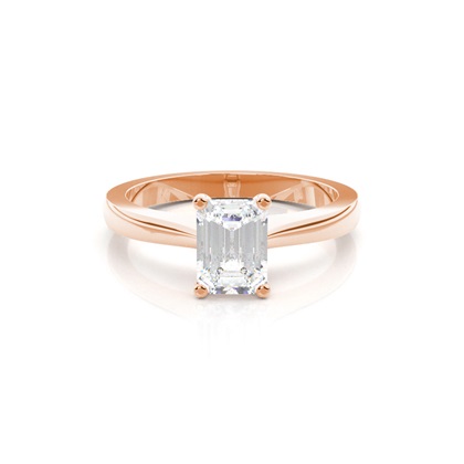 Rose Gold Solitaire Diamond Rings