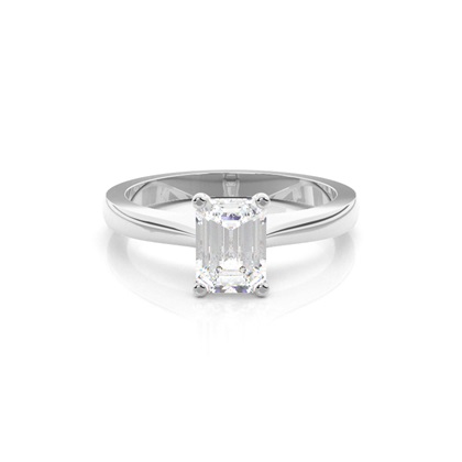 4 Prong Setting Plain Engagement Ring