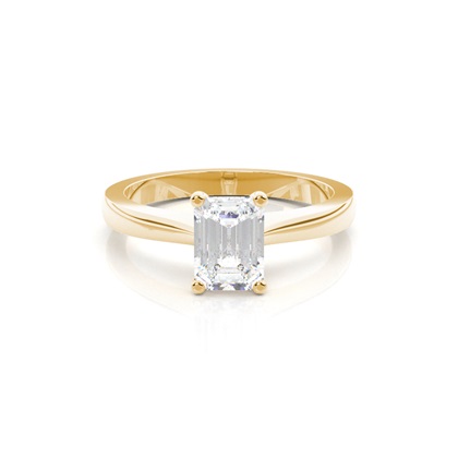 Yellow Gold Solitaire Diamond Rings 
