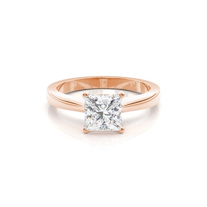 Rose Gold Solitaire Diamond Rings