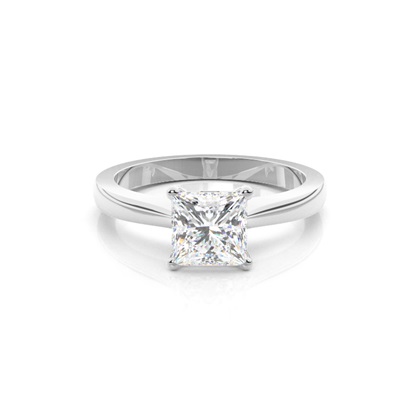 4 Prong Setting Plain Engagement Ring