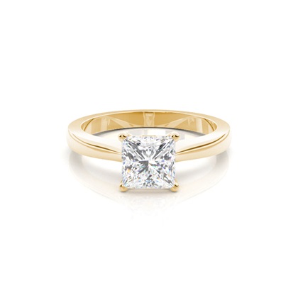 Yellow Gold Solitaire Diamond Rings 