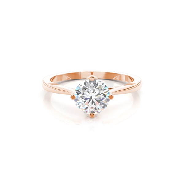 4 Prong Setting Plain Engagement Ring