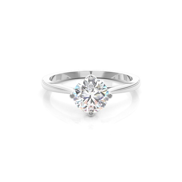 4 Prong Setting Plain Engagement Ring