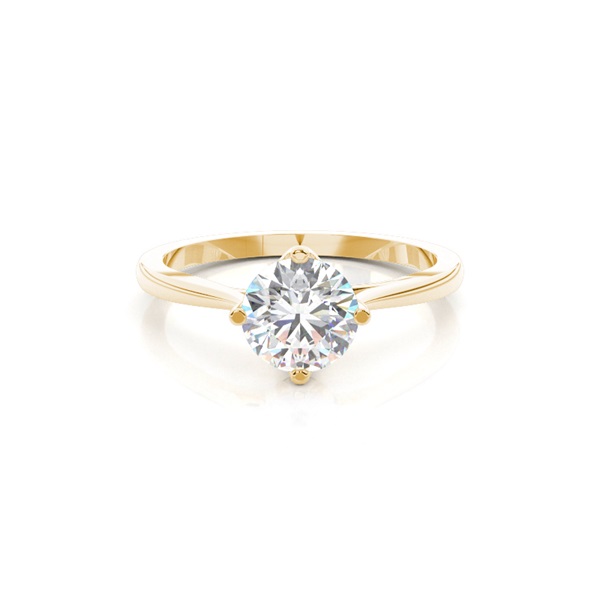 4 Prong Setting Plain Engagement Ring