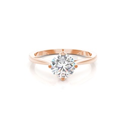 4 Prong Setting Plain Engagement Ring