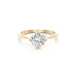 Diamantenring in einer Krappenfassung