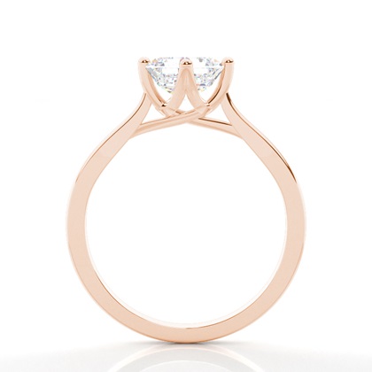 Asscher Rose Gold Engagement Rings