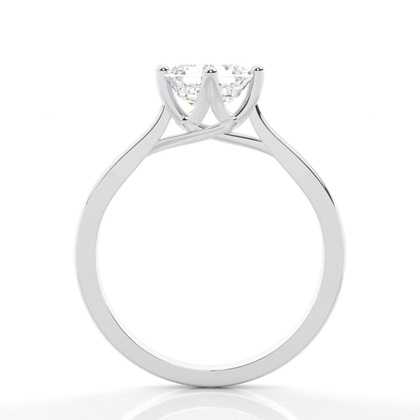 Asscher Solitaire Diamond Rings