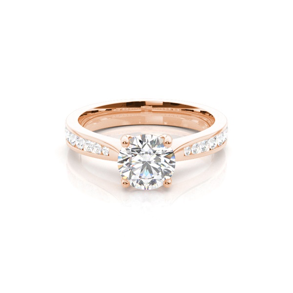 4 Prong Setting Side Stone Engagement Ring