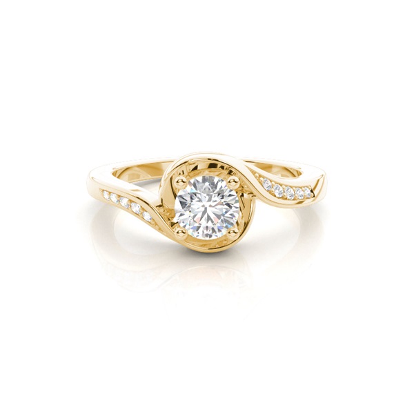 4 Prong Setting Side Stone Engagement Ring