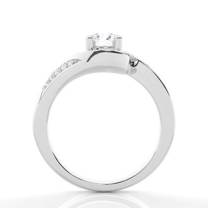 4 Prong Setting Side Stone Engagement Ring