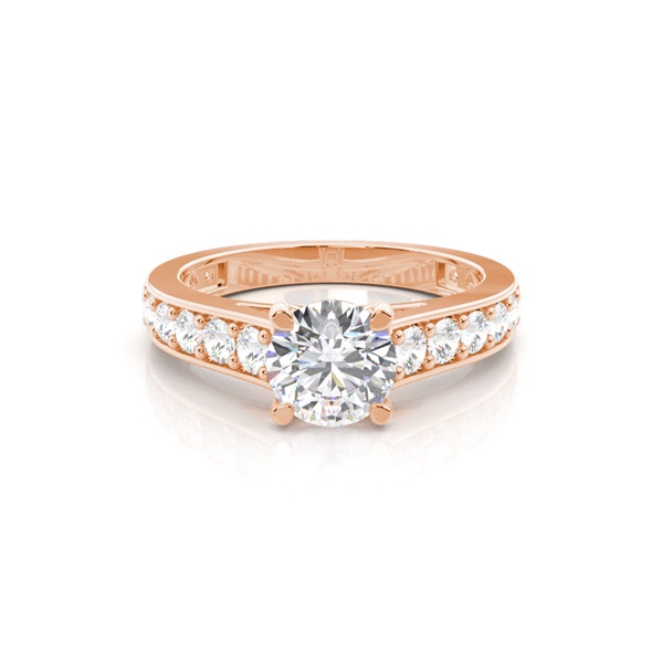 4 Prong Setting Side Stone Engagement Ring