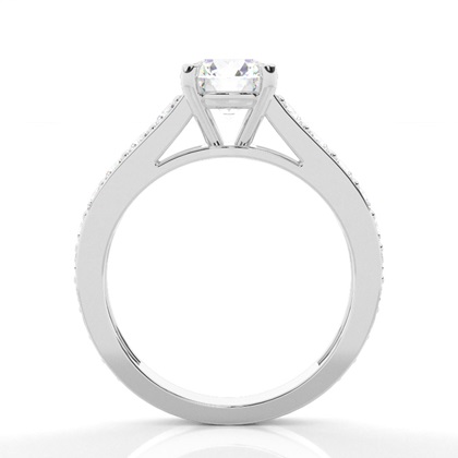 4 Prong Setting Side Stone Engagement Ring