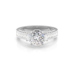 Diamantenring in einer Krappenfassung