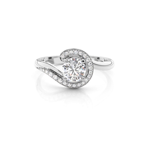 4 Prong Setting Side Stone Engagement Ring
