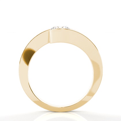 Yellow Gold Solitaire Diamond Rings 