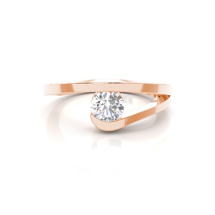 Rose Gold Solitaire Diamond Rings