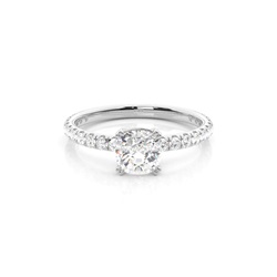 8 Prong Setting Side Stone Engagement Ring