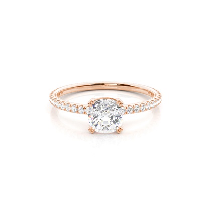 Rose Gold Side Stone Diamond Rings