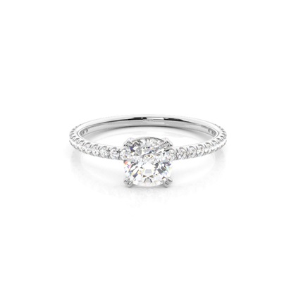 Silver Diamond Engagement Rings