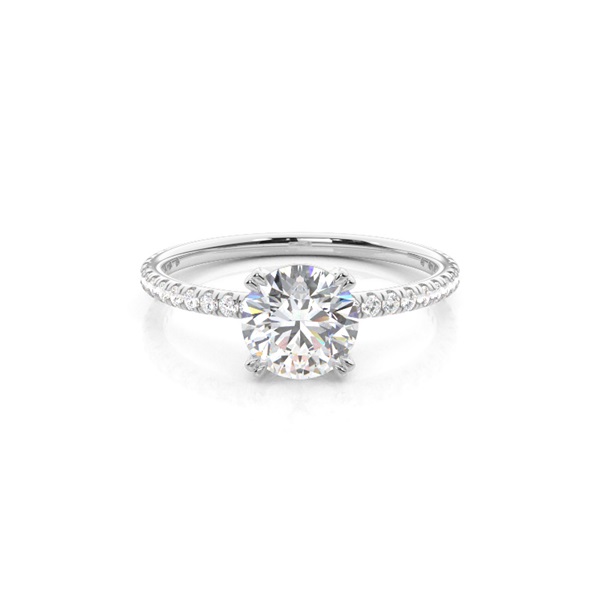 Prong Setting Side Stone Engagement Ring