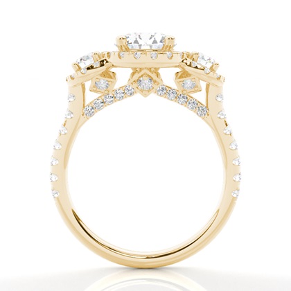 Yellow Gold Trilogy Engagement Rings