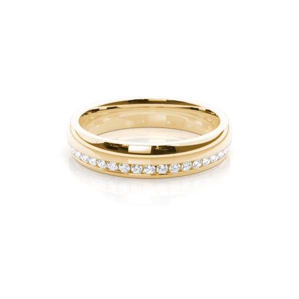 Beschlagene Standard Fit Diamant Hochzeits Band