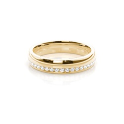 Beschlagene Standard Fit Diamant Hochzeits Band