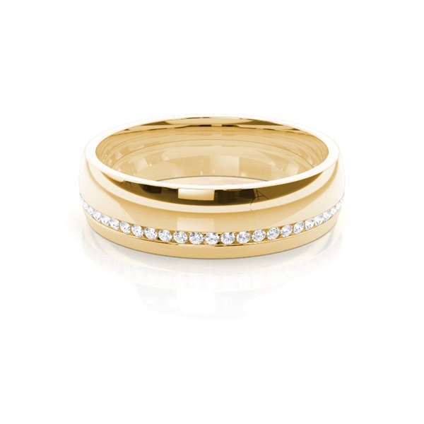 Diamant Band geformt mit einem Flachen Profil 