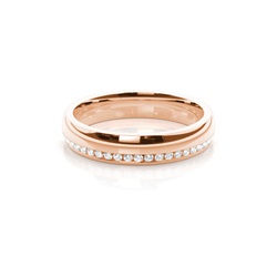 4.10mm Studded Comfort Fit Diamond Wedding Band