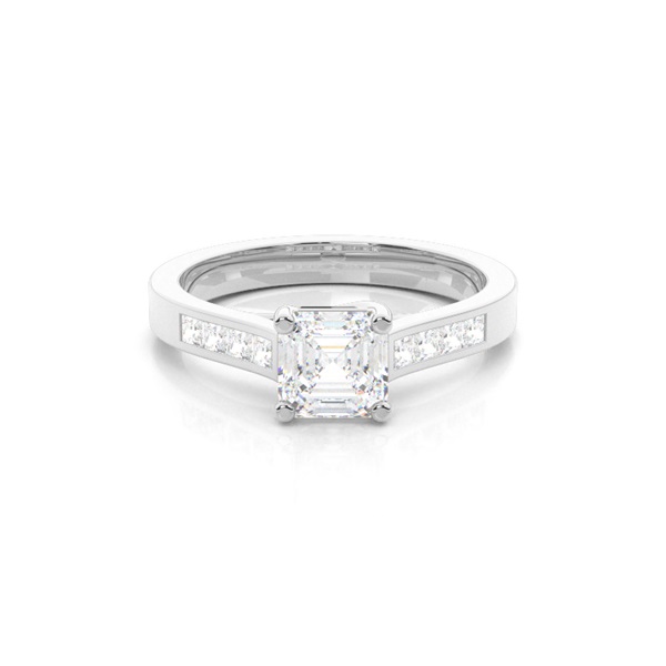 4 Prong Setting Side Stone Engagement Ring