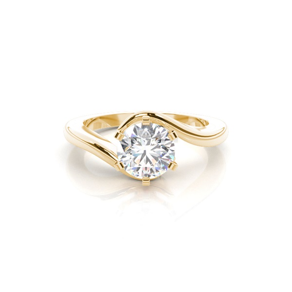6 Prong Setting Round Diamond Engagement Ring