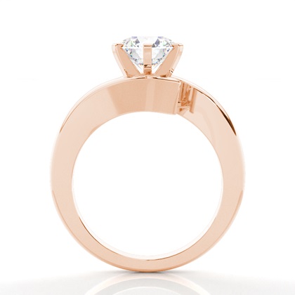 Rose Gold Solitaire Diamond Rings