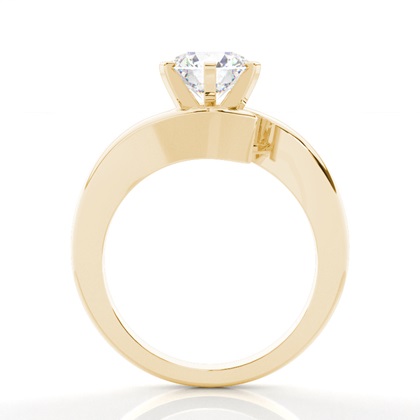 Yellow Gold Solitaire Diamond Rings 