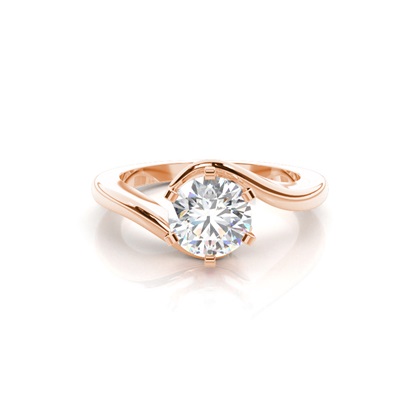 Rose Gold Solitaire Diamond Rings