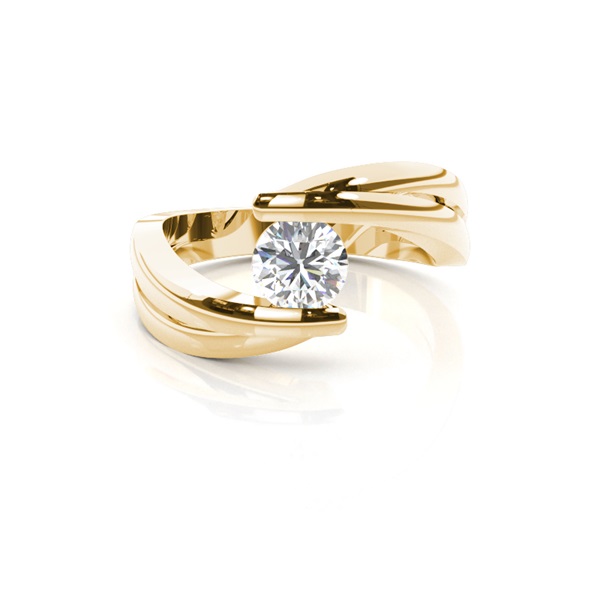 Channel Setting Round Diamond Engagement Ring