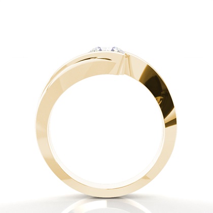 Yellow Gold Solitaire Diamond Rings 