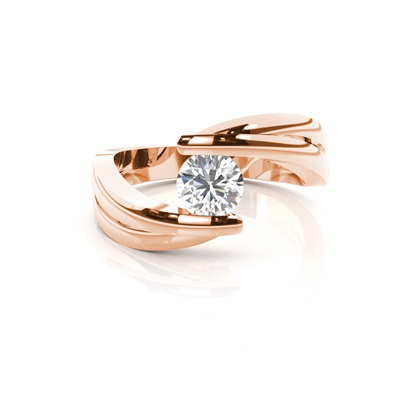 Rose Gold Solitaire Diamond Engagement Rings