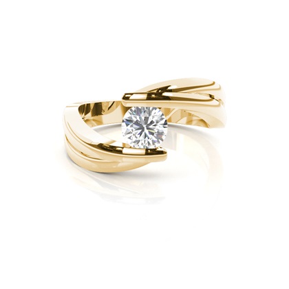 Yellow Gold Solitaire Diamond Engagement Rings