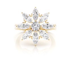 Diamantenring in einer Krappenfassung