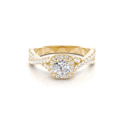 White Gold Halo Diamond Engagement Ring