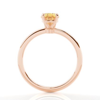 Gelber Diamantring in Krappenfassung